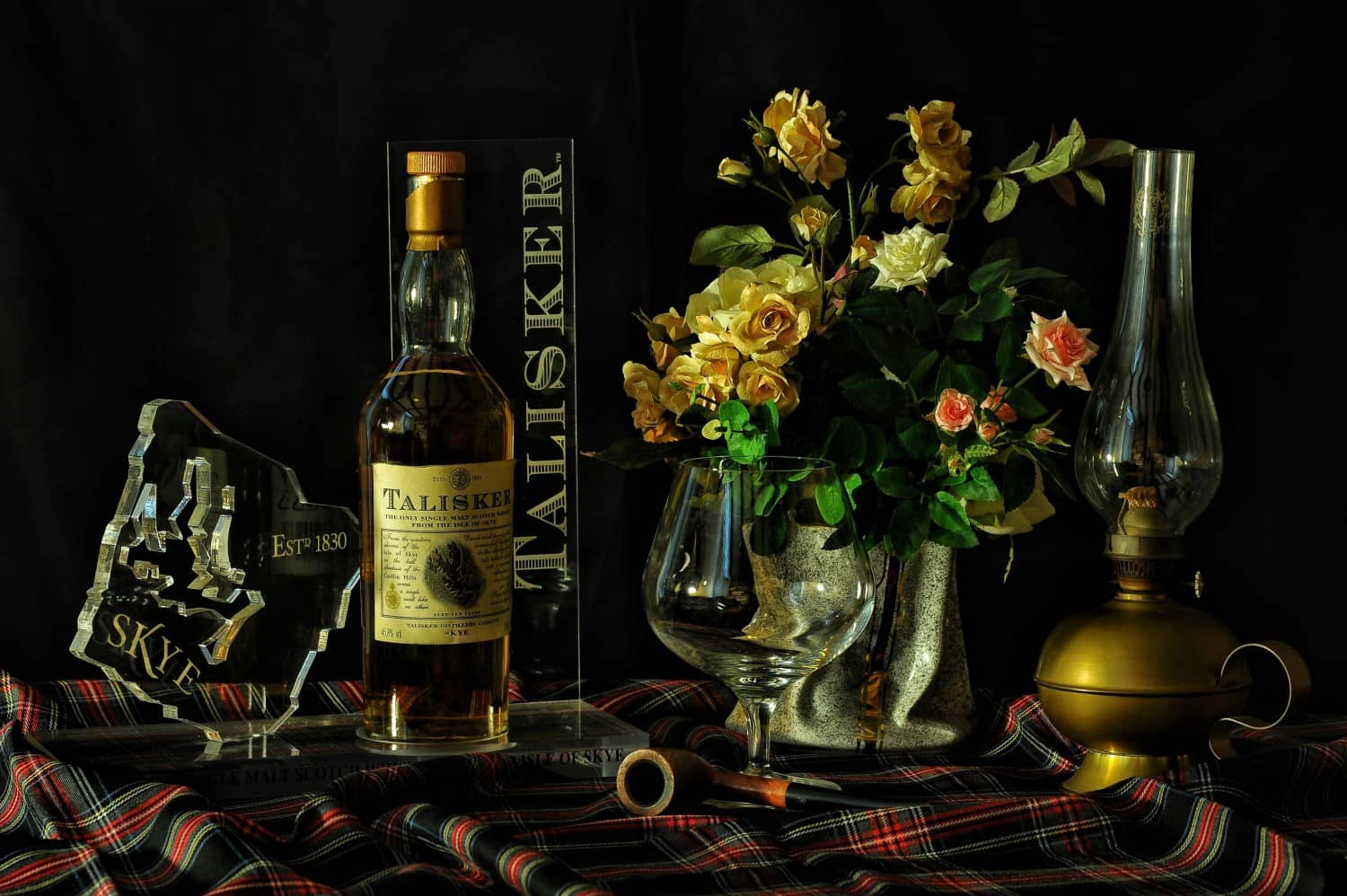Garrafa de Talisker Single Malt, um dos diferentes tipos de scotch whisky